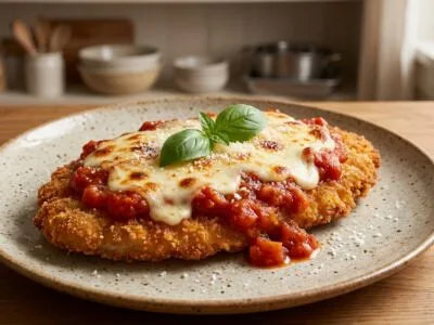 Milanesa de ternera a la parmigiana