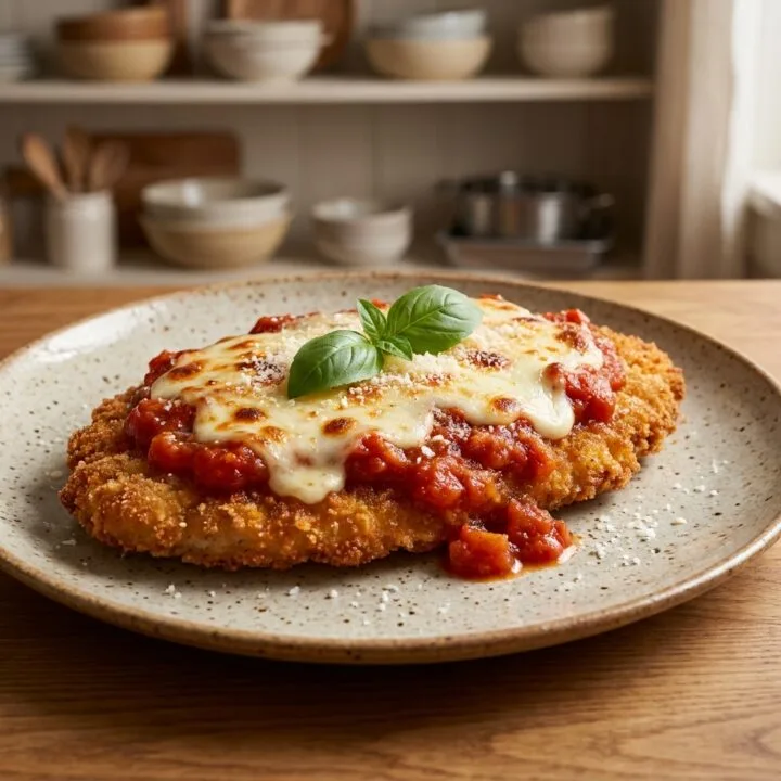 Milanesa de ternera a la parmigiana